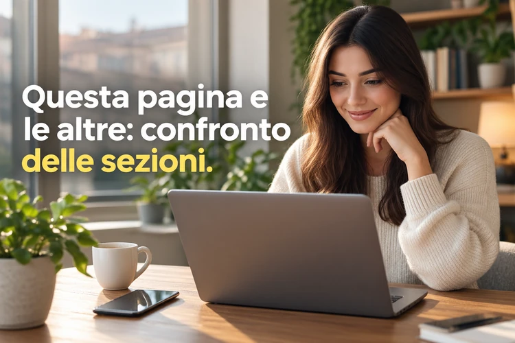 Questa pagina e le altre: confronto delle sezioni