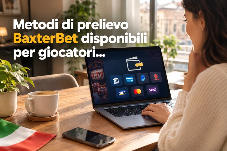 Metodi di prelievo BaxterBet disponibili per giocatori italiani